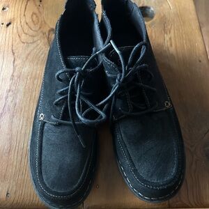 Women's Clarks Black Suede Ankle Boots